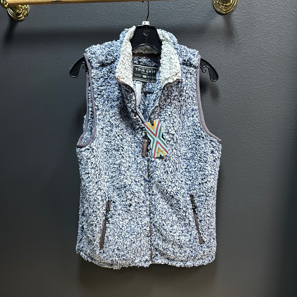 True Grit Blue Sherpa Vest